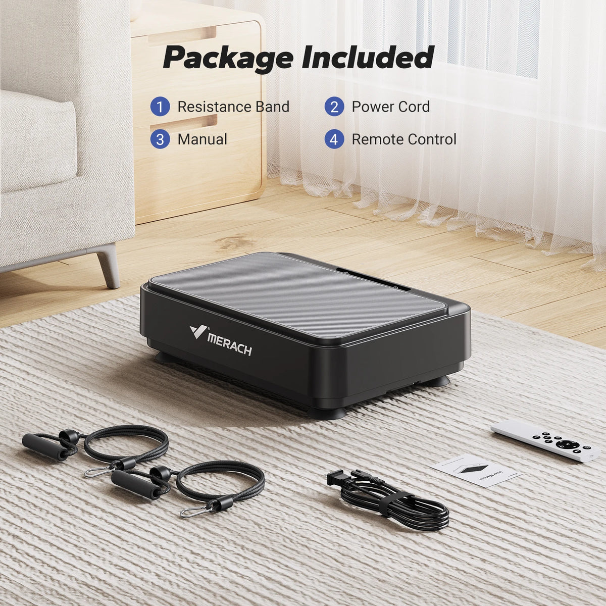 MERACH Vibration Plate Exercise Machine for Adults Fat Burning Weight Loss Muscle Toning Yoga Home Gym Equipment Office Dorm Room