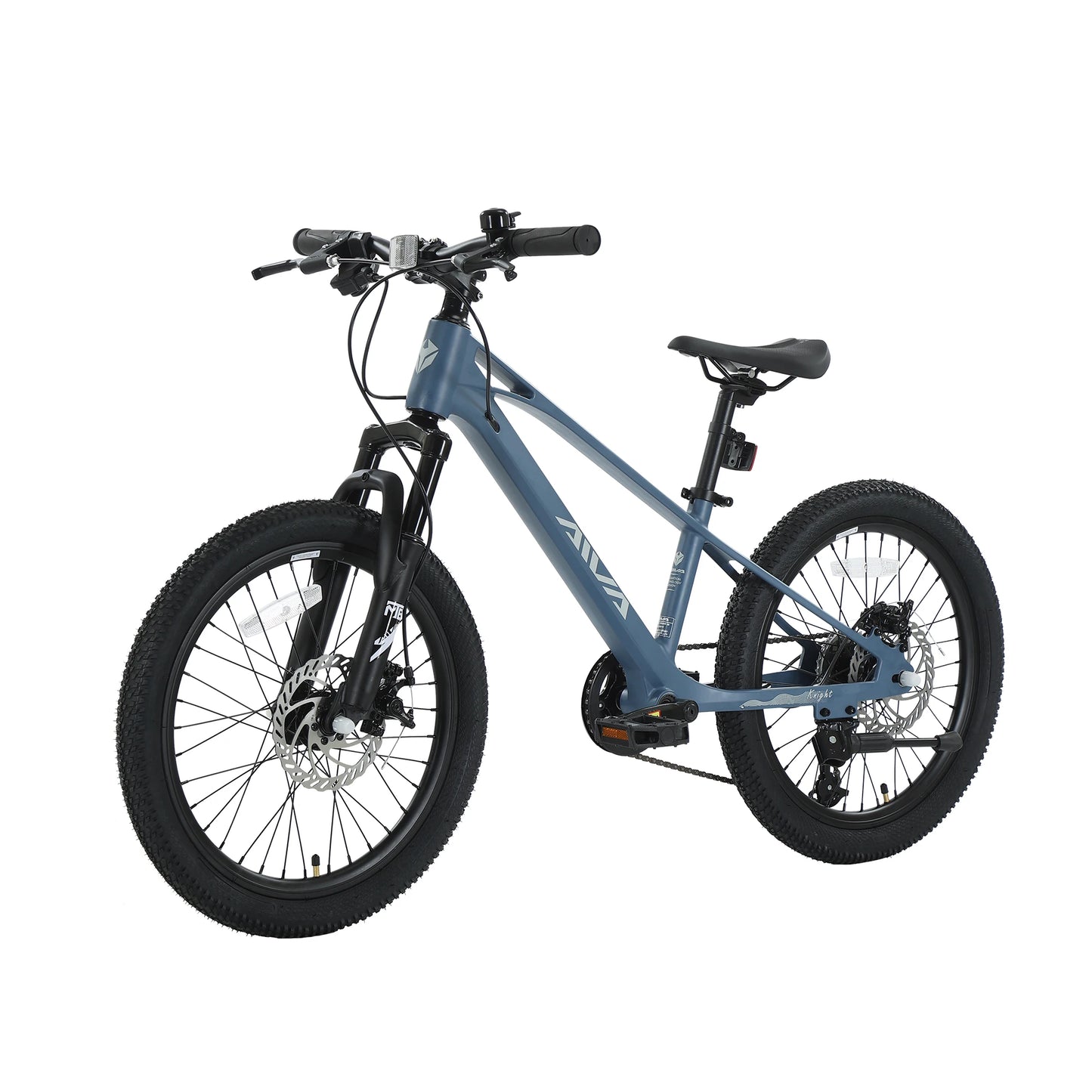 AIVA KNIGHT20 20 Inch Hardtail Mountain Bike, 7-Speed MTB, Bicycle for Teens & Adults, Lightweight Magnesium Frame, Suspension Fork, Front & Rear Disc Brakes