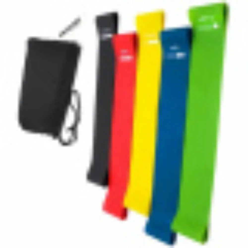 Set Of 5 Resistance Loop Bands For Exercise, Color-Coded Strength Training Bands With Carry Bag And Instruction Guide, Ideal For Home Gym & On-The-Go Workouts