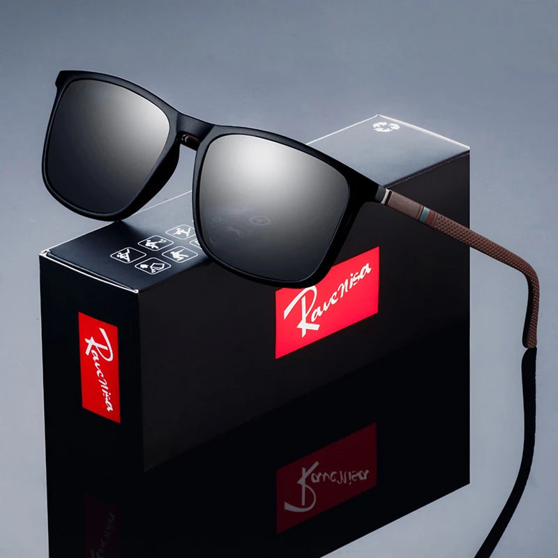 Fashion Square Polarized Sunglasses man Driving Fishing Luxury Brand Designer UV400 Eyewear