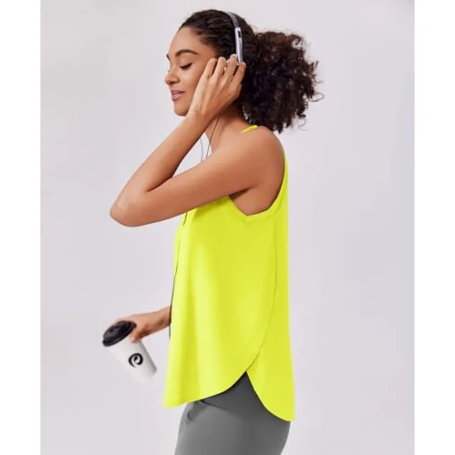 Women Yoga Tank Top UPF 50 Quick Dry Sleeveless Athletic