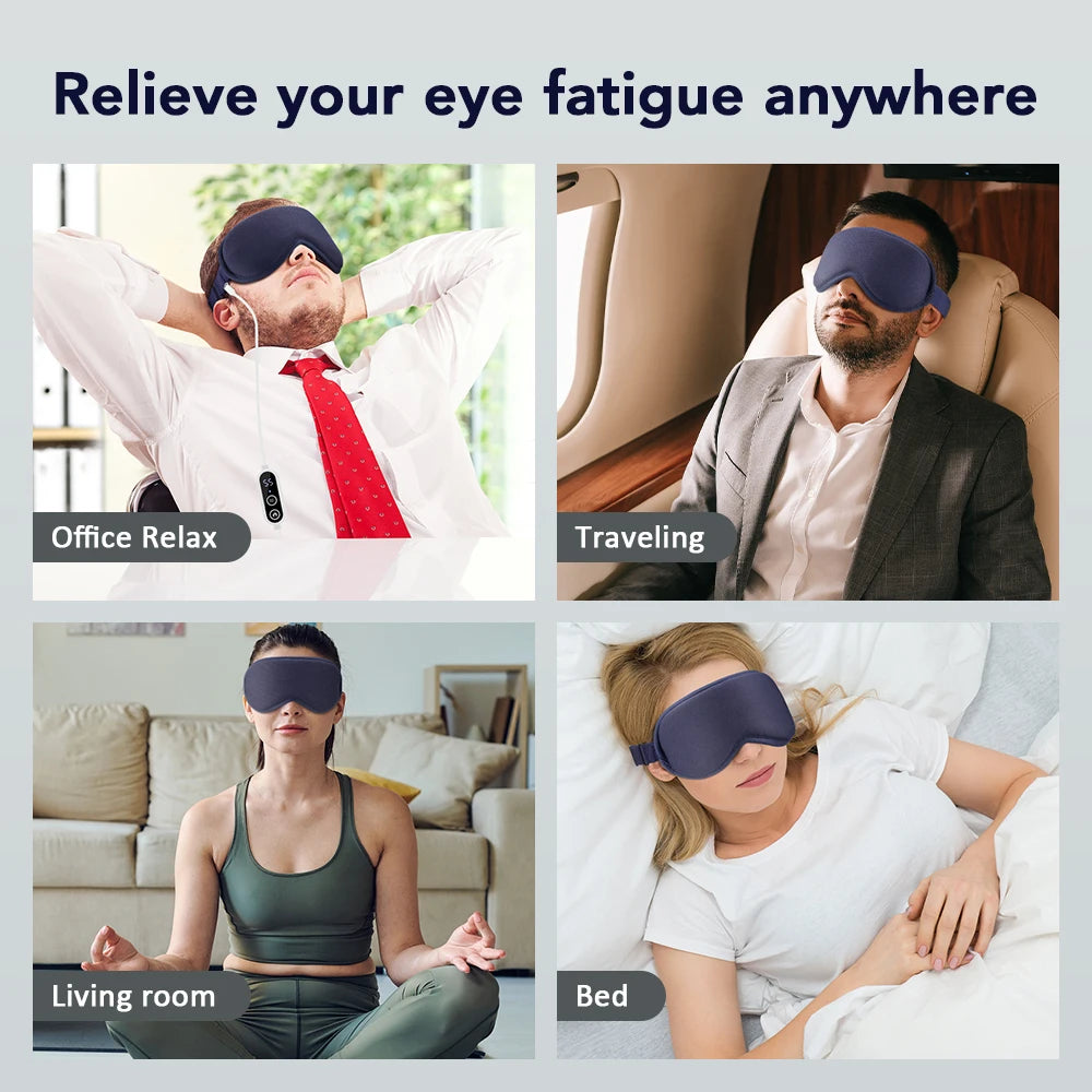 Electric Steam Eye Mask 3D Massage Constant Temperature Hot Compress Smart Timing Sleep Shading Relieve Eye Fatigue