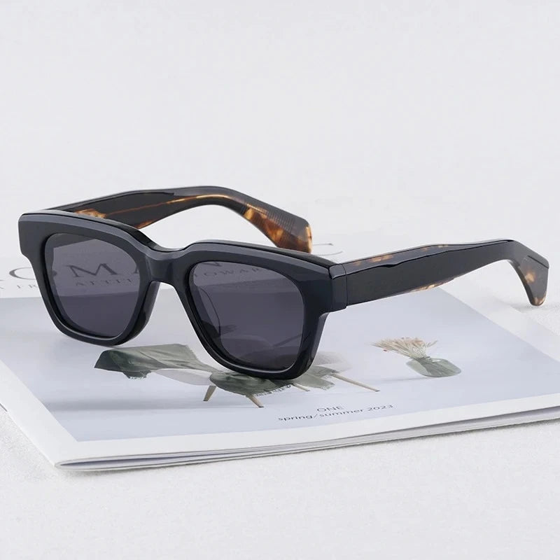 JMM Fellini Acetate Fashion Sunglasses Rectangle Uv400 Men High Quality Handmade in Japan Senior Optical Eyeglasses with Case
