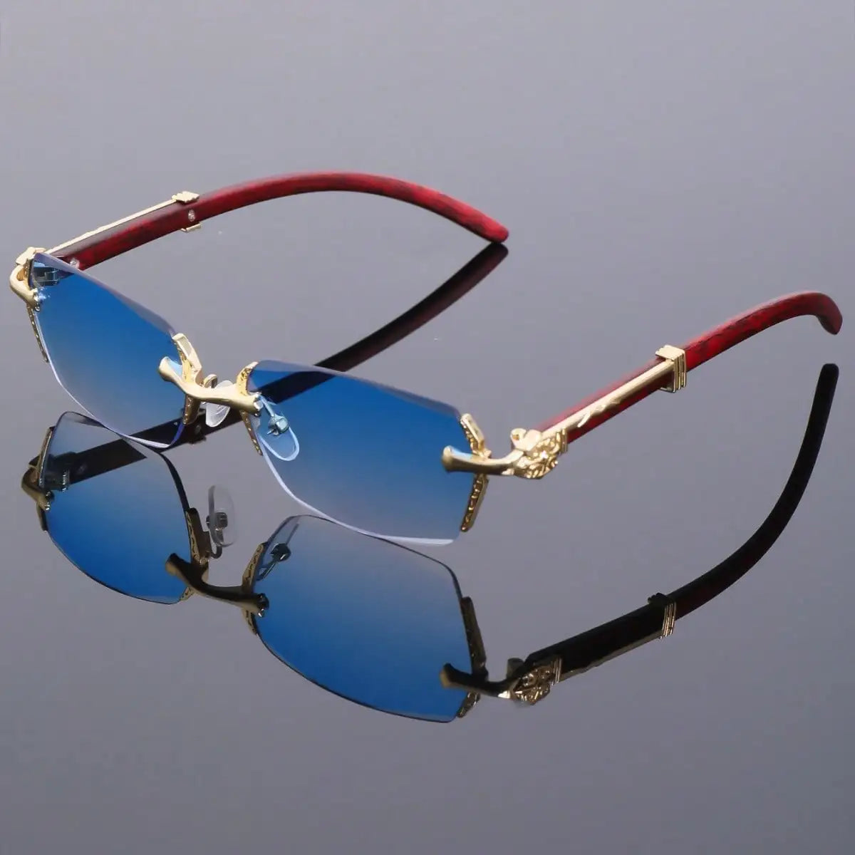 New Versatile Rectangular Frameless Cut-Edge Fashion Glasses, Classic And Versatile Design Glasses, Versatile Decorative Glasses For Women's Daily Wear