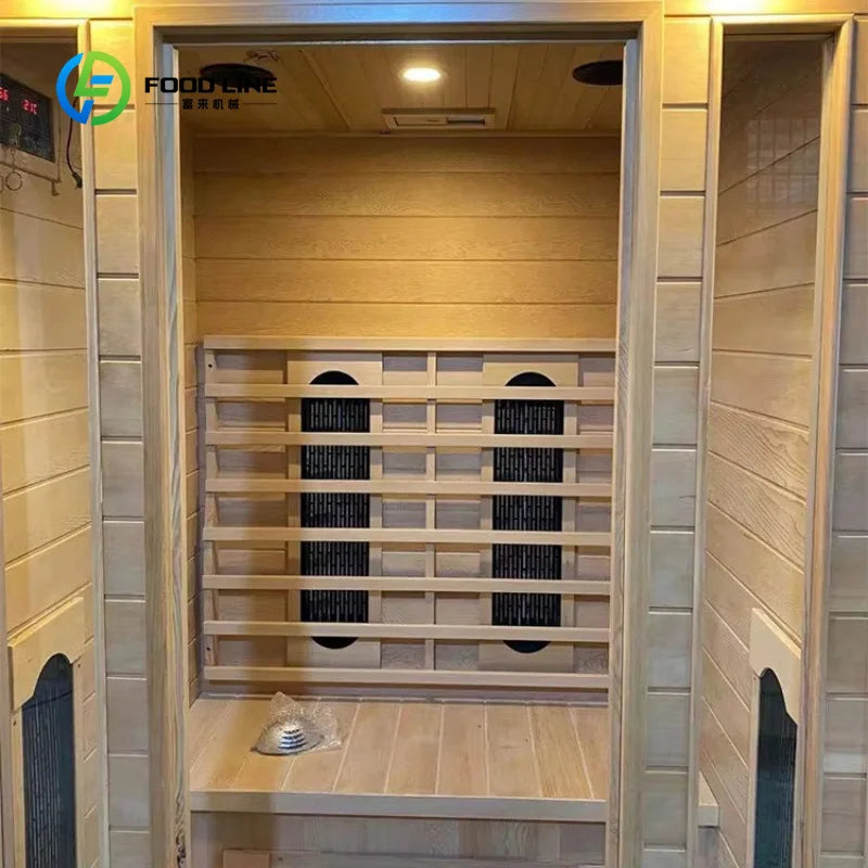 Customized 1‑2 Person Indoor Far Infrared Sauna Capsule with Red Light & Massage Function for Home Spa