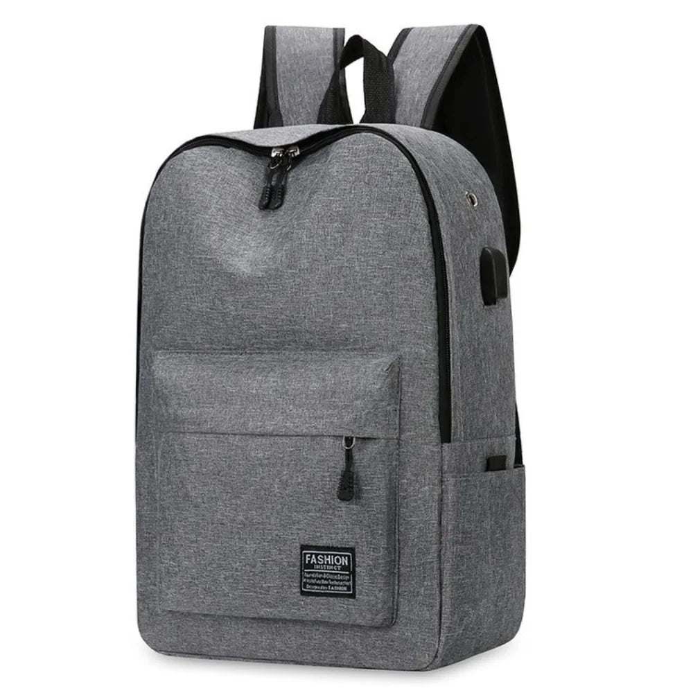 15 inches Versatile Backpack Trendy Washable Oxford Cloth Computer Bag Black Grey Blue Red School Student Backpack Unisex