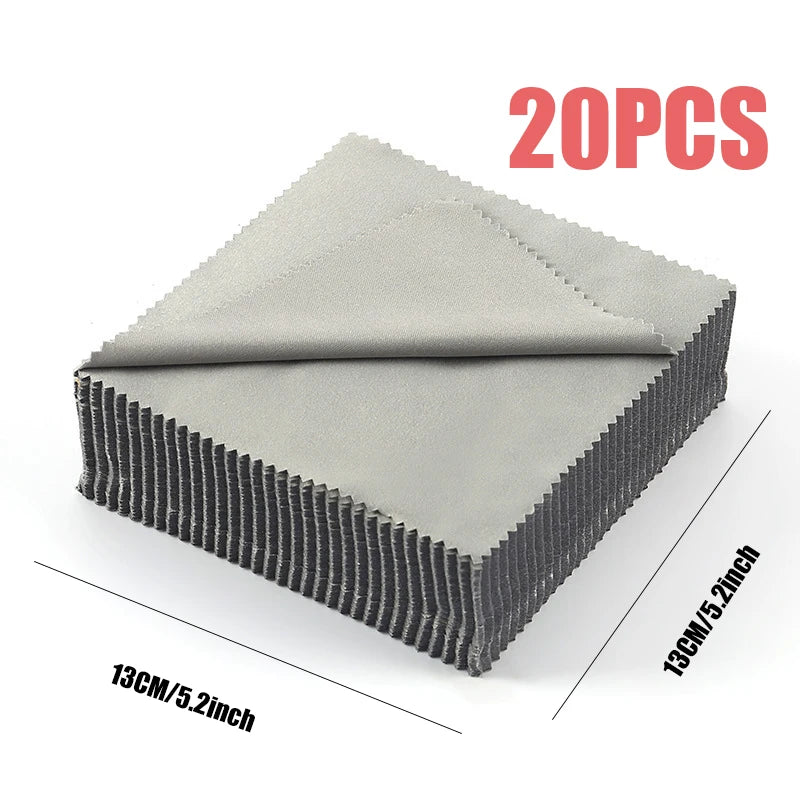 10/20/30PCS 5.12*5.12inch Eyeglasses Cleaning Cloth Needle Three Gray Brushed Eyeglasses Cloths Lens Wipes Fiber Goggle Cloths glasses accessories eyeglass cleaner phone cleaner cleaning cloth