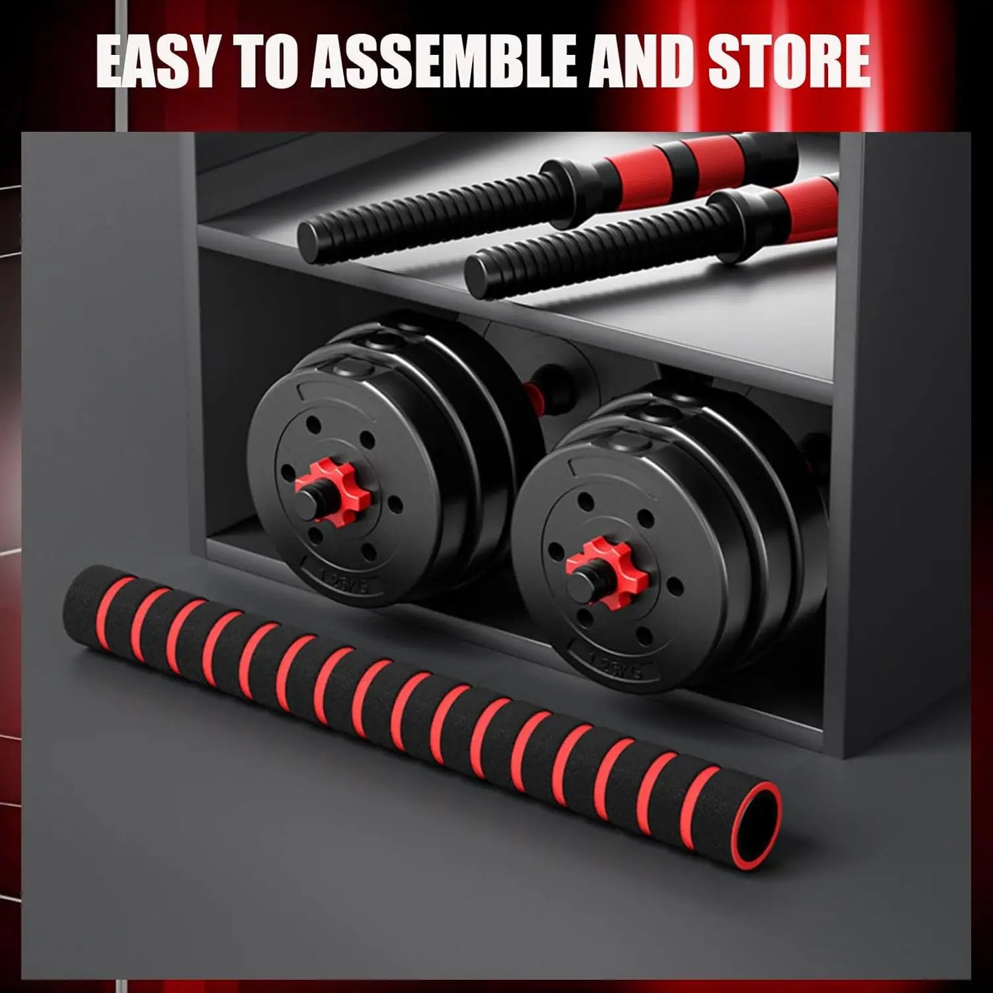 Adjustable Dumbbell Set for Home Gym with Ergonomic 3in1 Modes