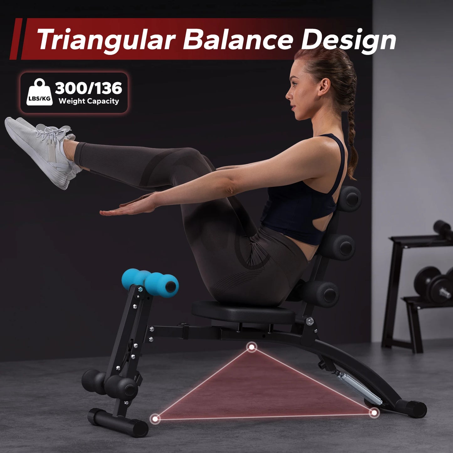 MERACH Ab Machine Multi Functional Adjustable Ab Trainer Home Gym