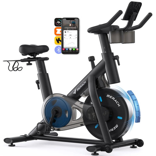 Merach Magnetic Exercise Bike With Exclusive App For Quiet Cycling
