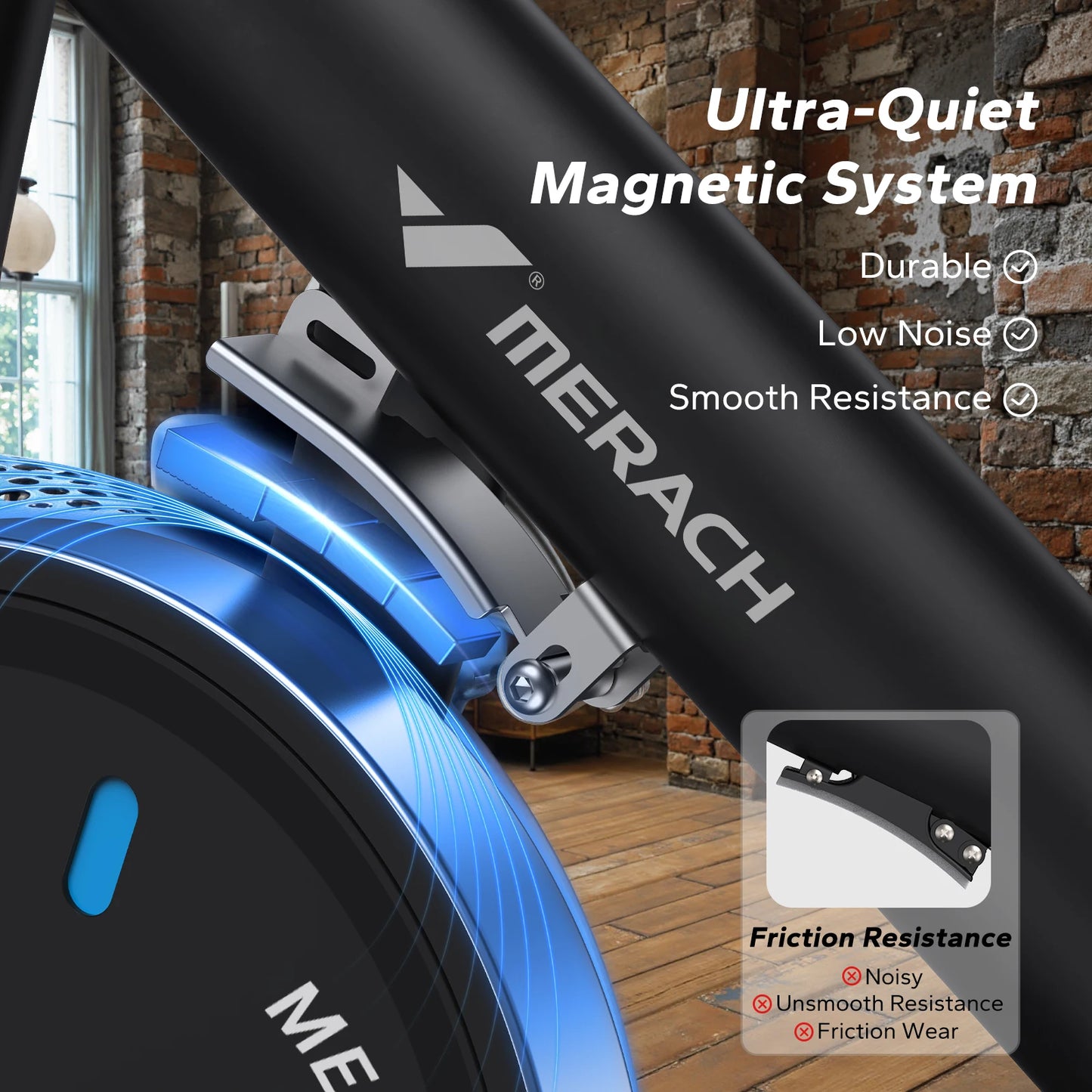 MERACH Magnetic Indoor Bike With App And Low Noise Cycling