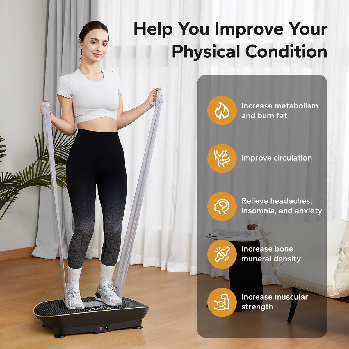 MERACH Vibration Plate Exercise Machine Whole Body Workout