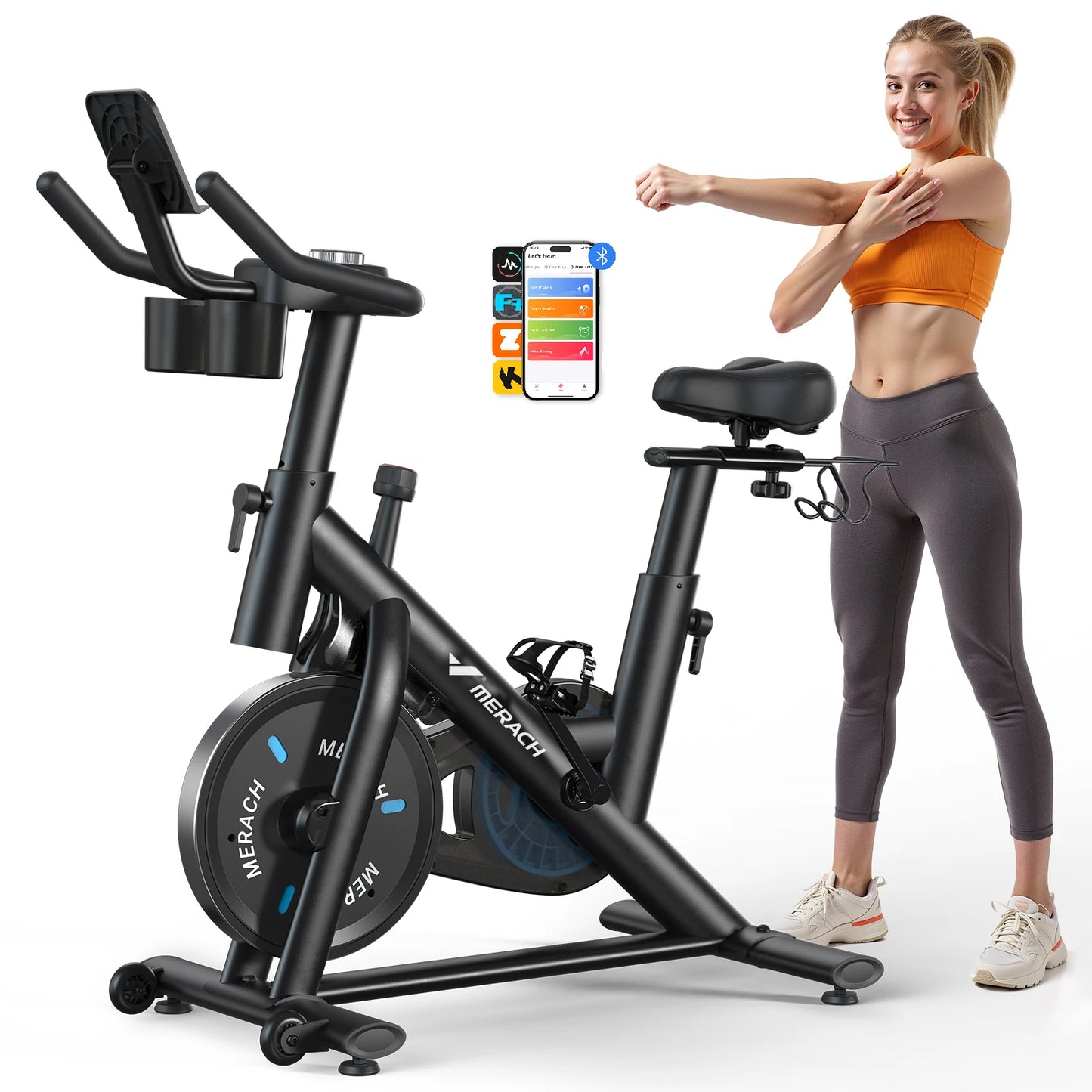 MERACH Exercise Bike With Magnetic Resistance And Indoor Cycling App