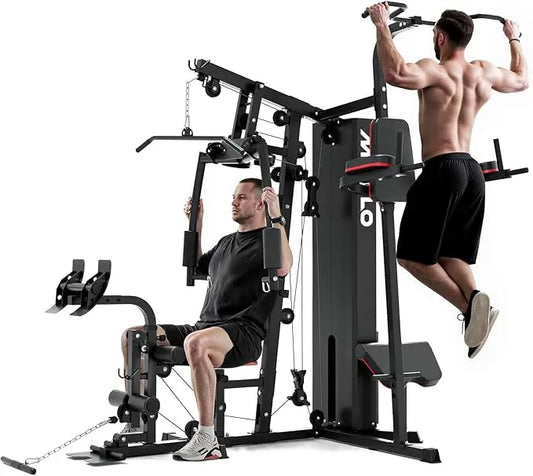 Mikolo Home Gym, Workout Station with 150LBS Weight Stack, Multifunctional Home Gym Equipment, Exercise Equipment