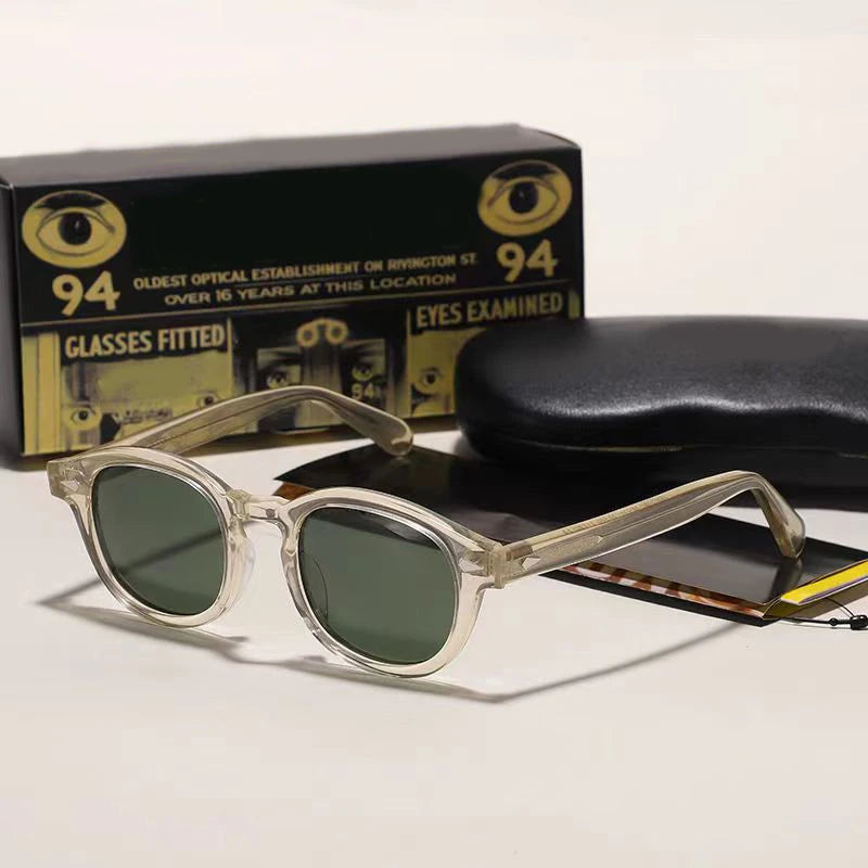 Johnny Depp Polarized Sunglasses Man Round Lemtosh Sun Glasses Woman Luxury Brand Vintage Acetate Frame Night Vision Goggles
