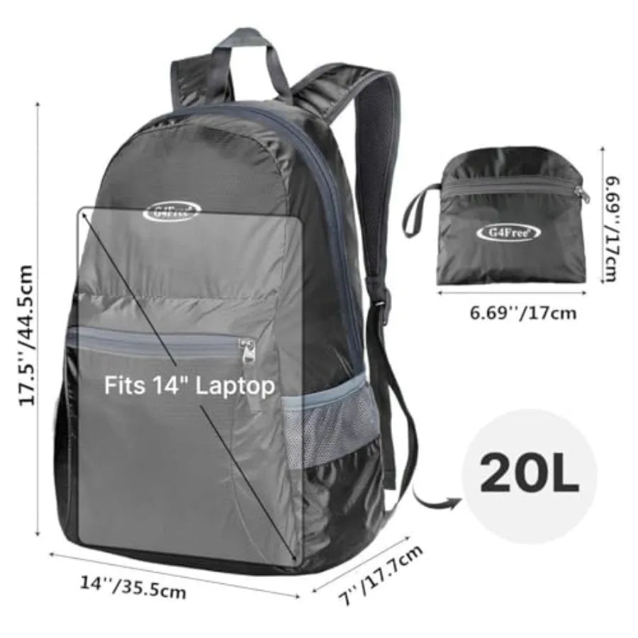 20L Lightweight Packable Backpack Travel Hiking Daypack Foldable Backpack for Men Women