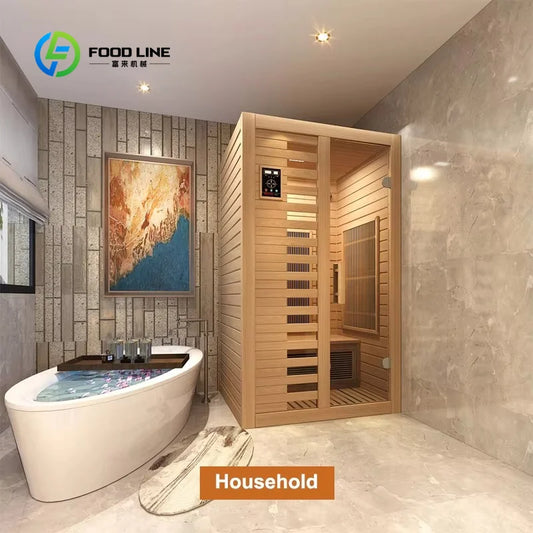 Customized 1‑2 Person Indoor Far Infrared Sauna Capsule with Red Light & Massage Function for Home Spa