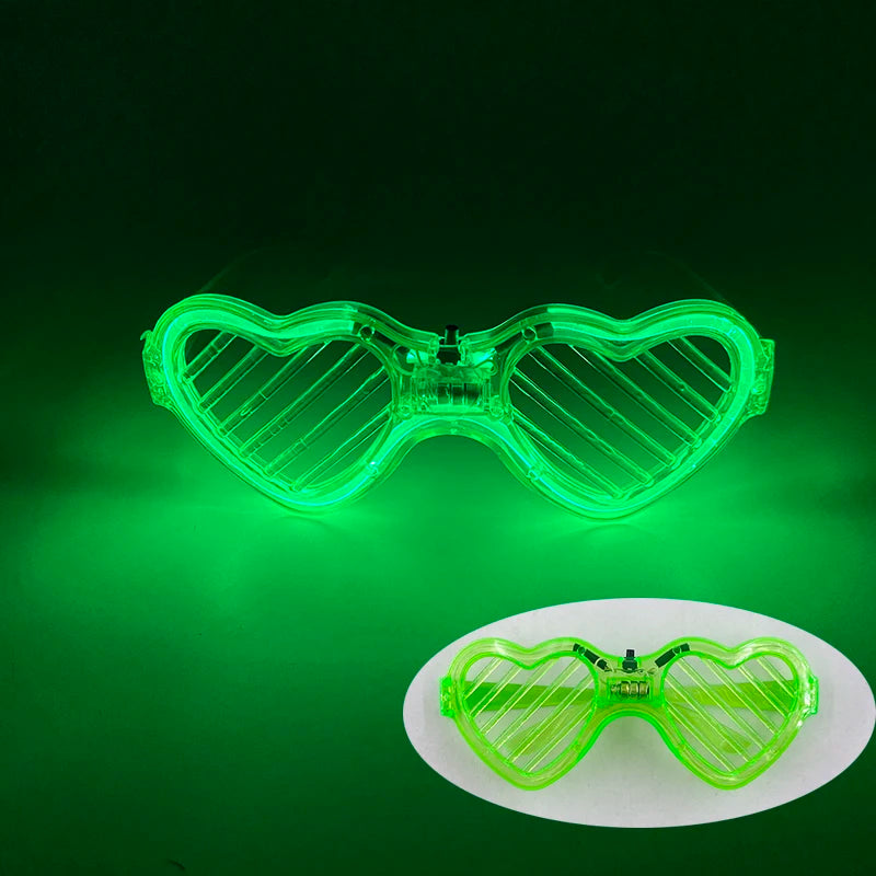 Glowing Just Married Glasses LED Heart Sunglasses Romantic Eyewear for Wedding Couple Lovers Bridal Party