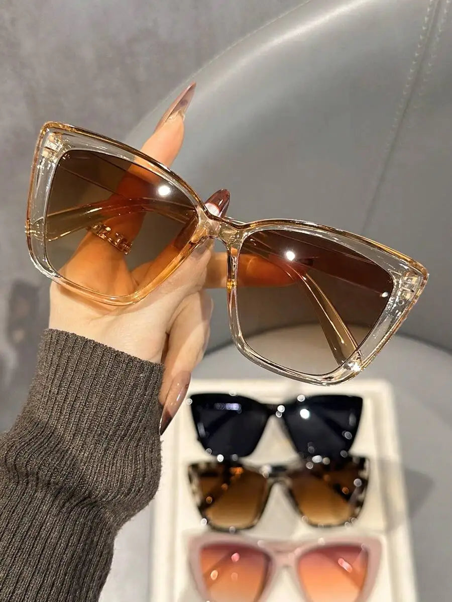 4-Pack Women's Cat Eye Full Frame Sunglasses in Black, Tortoise, Pink & Clear