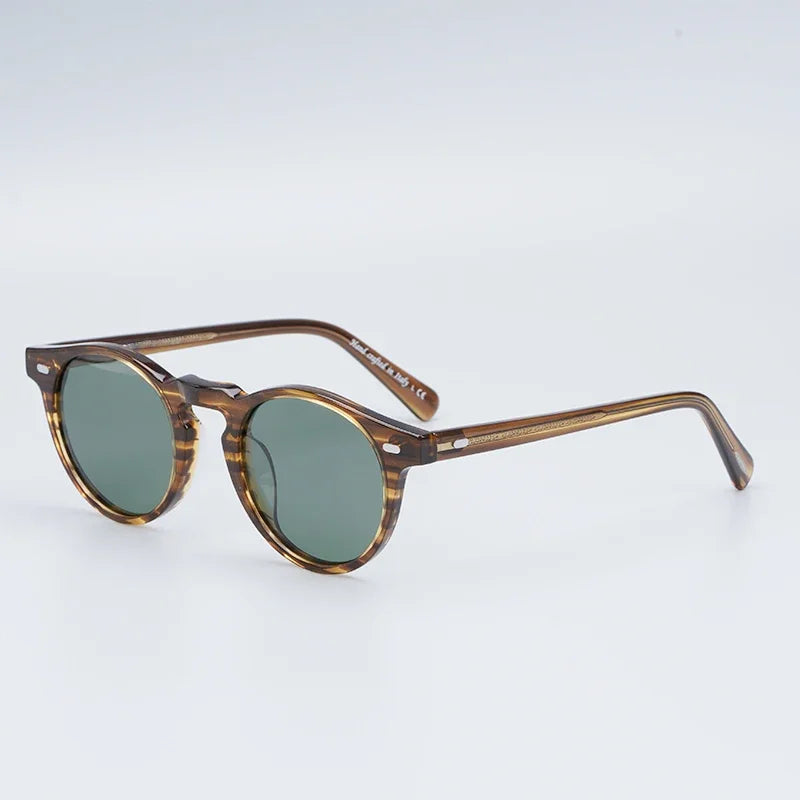 Oliver Gregory Peck Sunglasses Women Acetate Retro Round Polarized Vintage Driving Glasses Shades for Women Designer Sunglasses