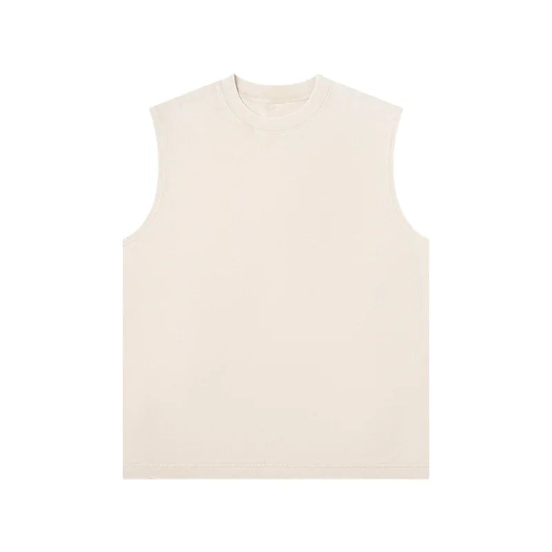 Pure Cotton Mens Sleeveless Vest Casual Summer Streetwear