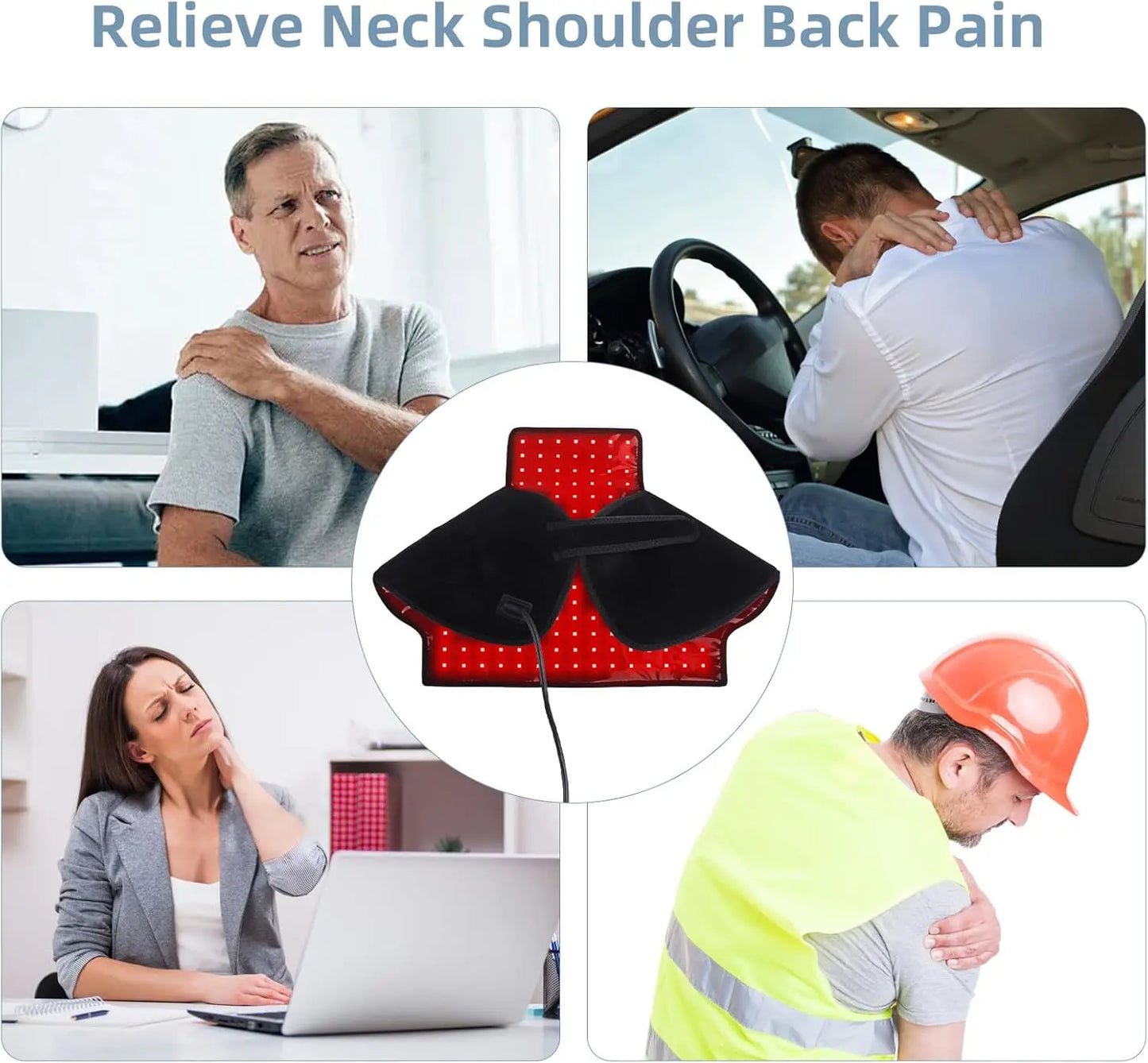 ZONGKUNG Dual Chip 660nm 850nm Red Light Therapy Shoulder Wrap