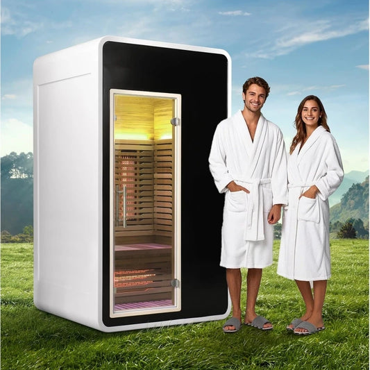Two Person Infrared Sauna With WiFi Control Canadian Hemlock Wood