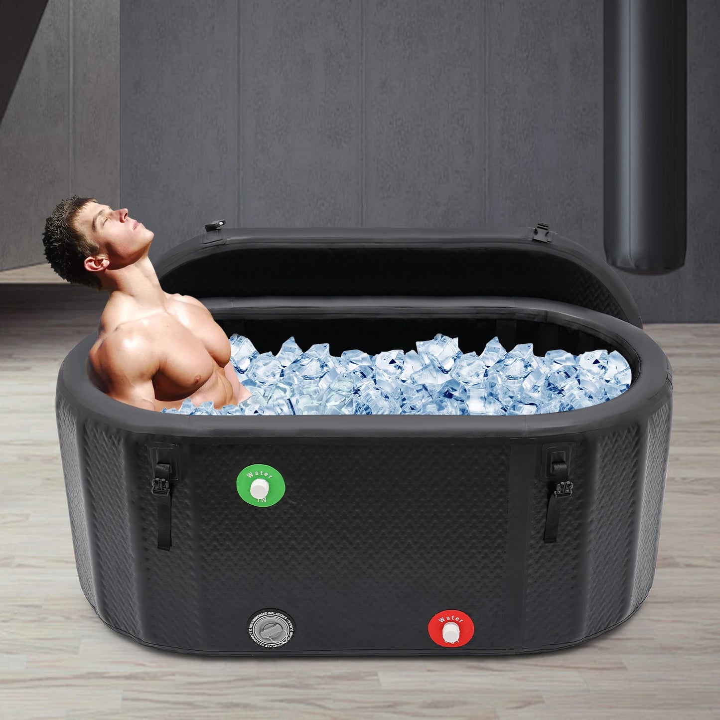 Ice Bath Tub for Athletes,97.74 Gal  Multiple Layered Portable Outdoor Cold Plunge Tub, Cold Plunge for Family,Gyms,Indoor