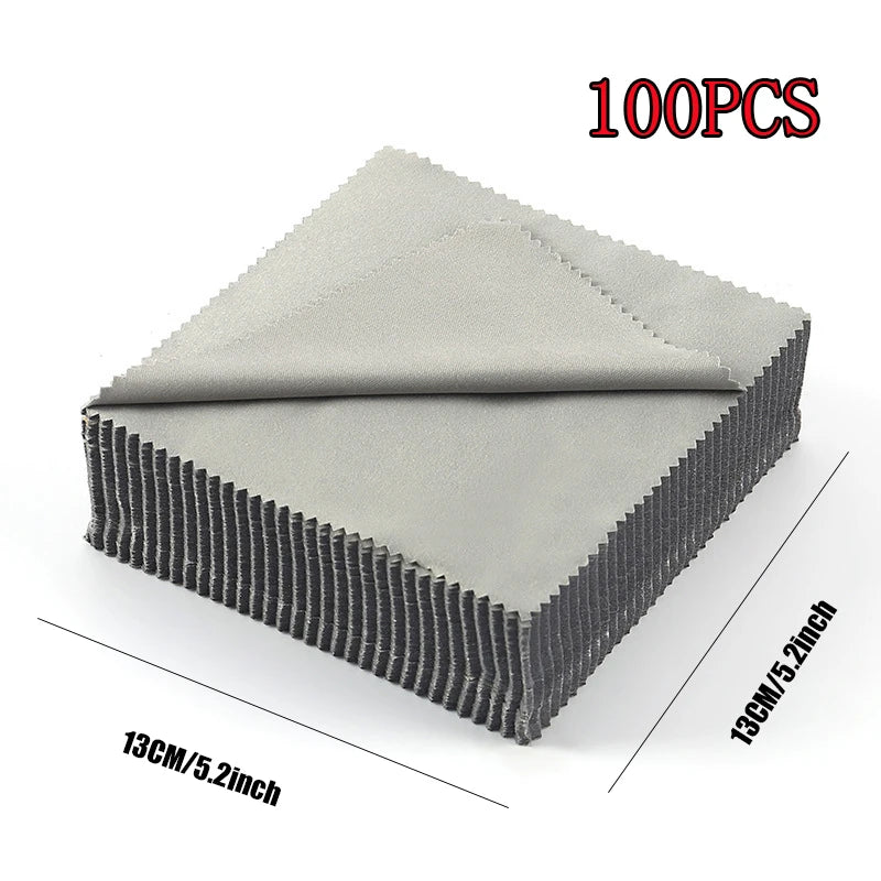 10/20/30PCS 5.12*5.12inch Eyeglasses Cleaning Cloth Needle Three Gray Brushed Eyeglasses Cloths Lens Wipes Fiber Goggle Cloths glasses accessories eyeglass cleaner phone cleaner cleaning cloth