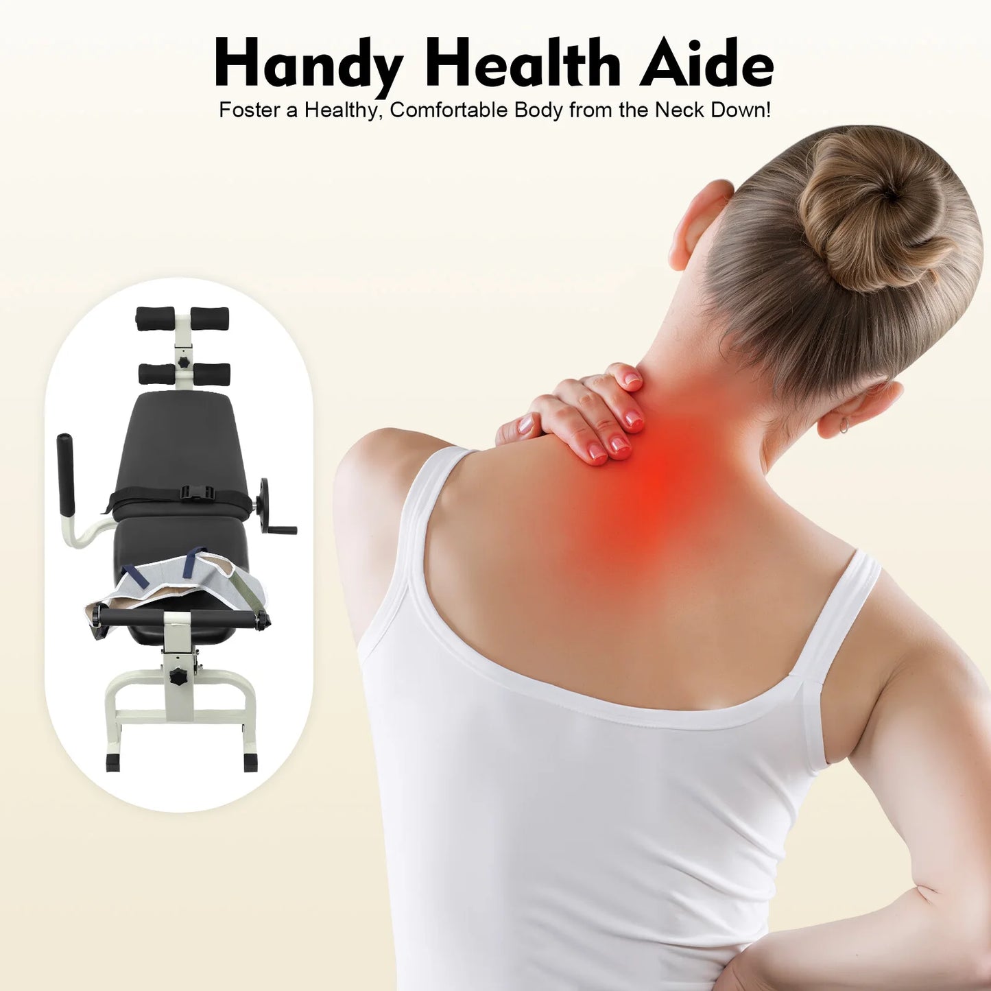 Back Stretch Bench Cervical Traction Device Neck Stretcher