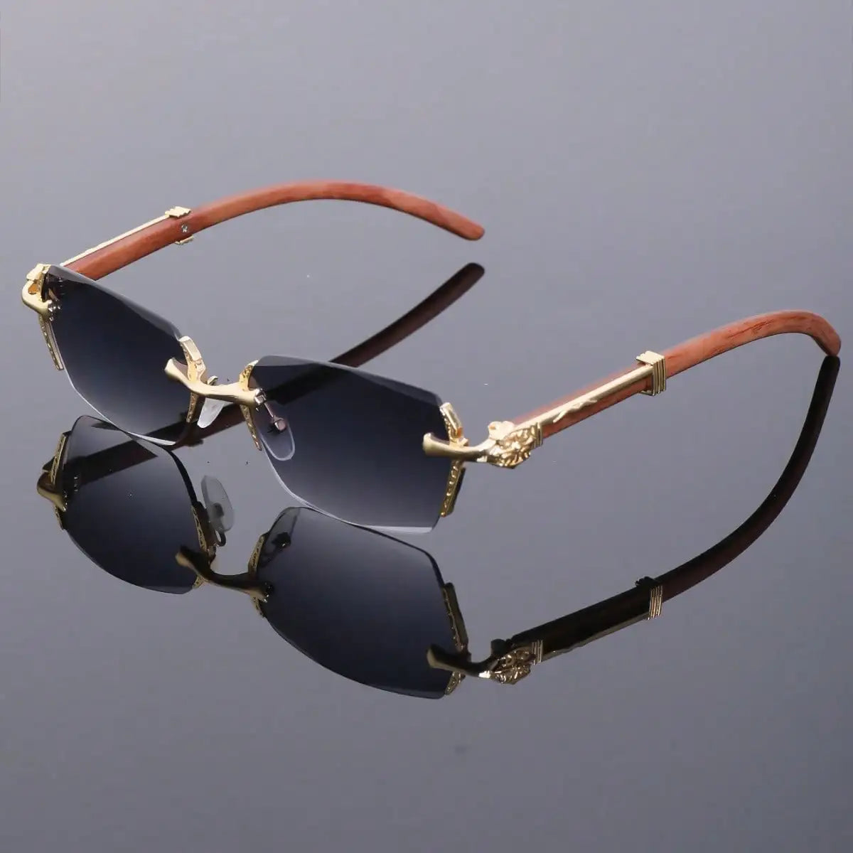 New Versatile Rectangular Frameless Cut-Edge Fashion Glasses, Classic And Versatile Design Glasses, Versatile Decorative Glasses For Women's Daily Wear