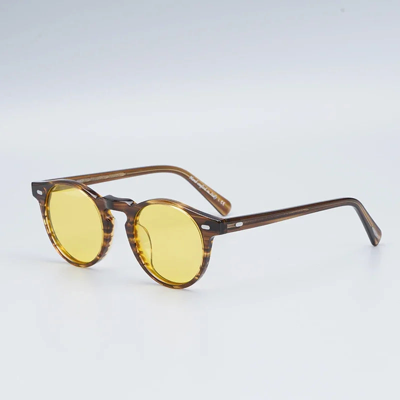 Oliver Gregory Peck Sunglasses Women Acetate Retro Round Polarized Vintage Driving Glasses Shades for Women Designer Sunglasses