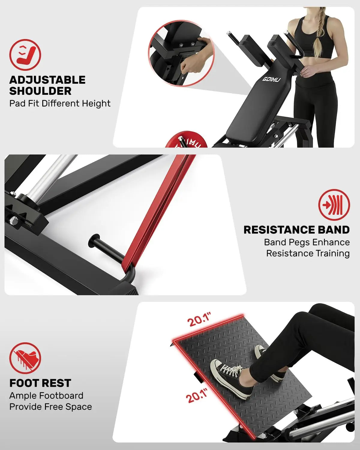 L5 Leg Press Hack Squat Machine With 30 Degree Angle