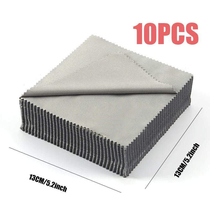 10/20/30PCS 5.12*5.12inch Eyeglasses Cleaning Cloth Needle Three Gray Brushed Eyeglasses Cloths Lens Wipes Fiber Goggle Cloths glasses accessories eyeglass cleaner phone cleaner cleaning cloth