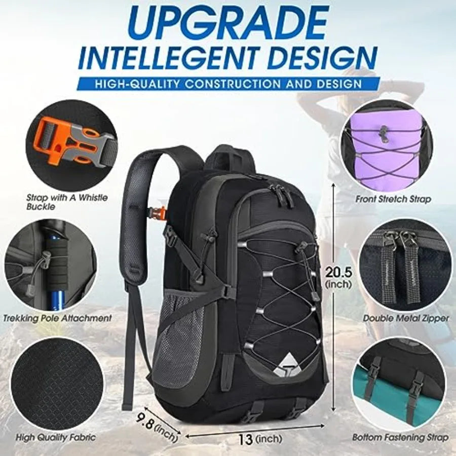 Hiking Backpack 40L Packable Lightweight Camping Backpack Men Women Waterproof Hiking Daypack Outdoor Travel Daypack