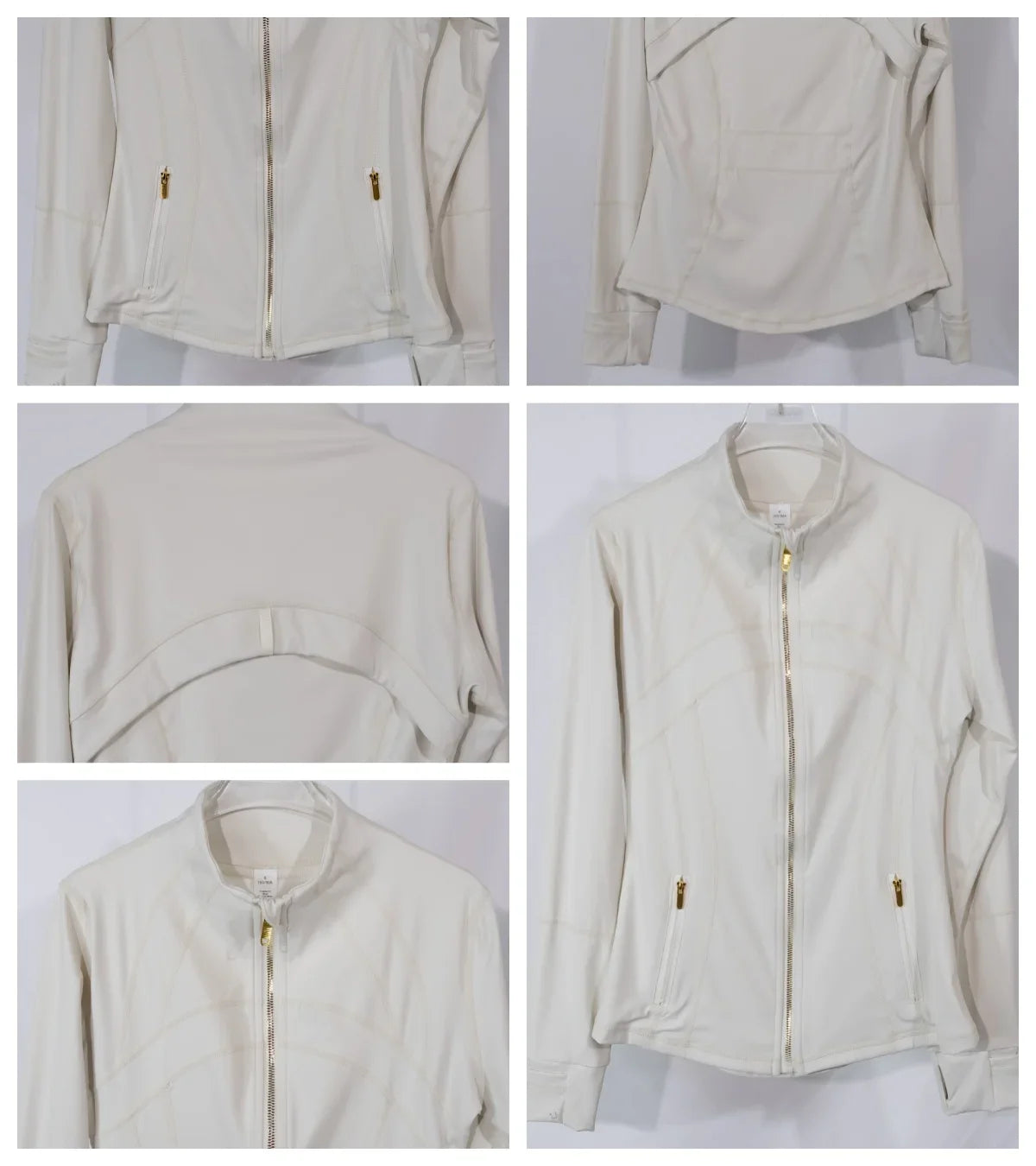 Outdoor Sports Fitness Gold Zipper Women's Yoga Jacket Sports Jacket Fitness Outdoor Long Sleeve Slim Fit