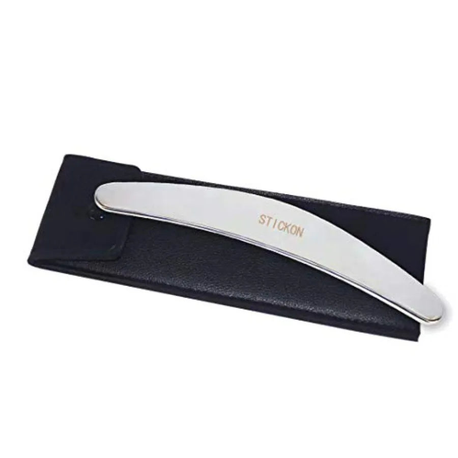STICKON Stainless Steel Gua Sha Scraping Massage Tool IASTM Tools Great Soft Tissue Mobilization Tool Sickle Shape