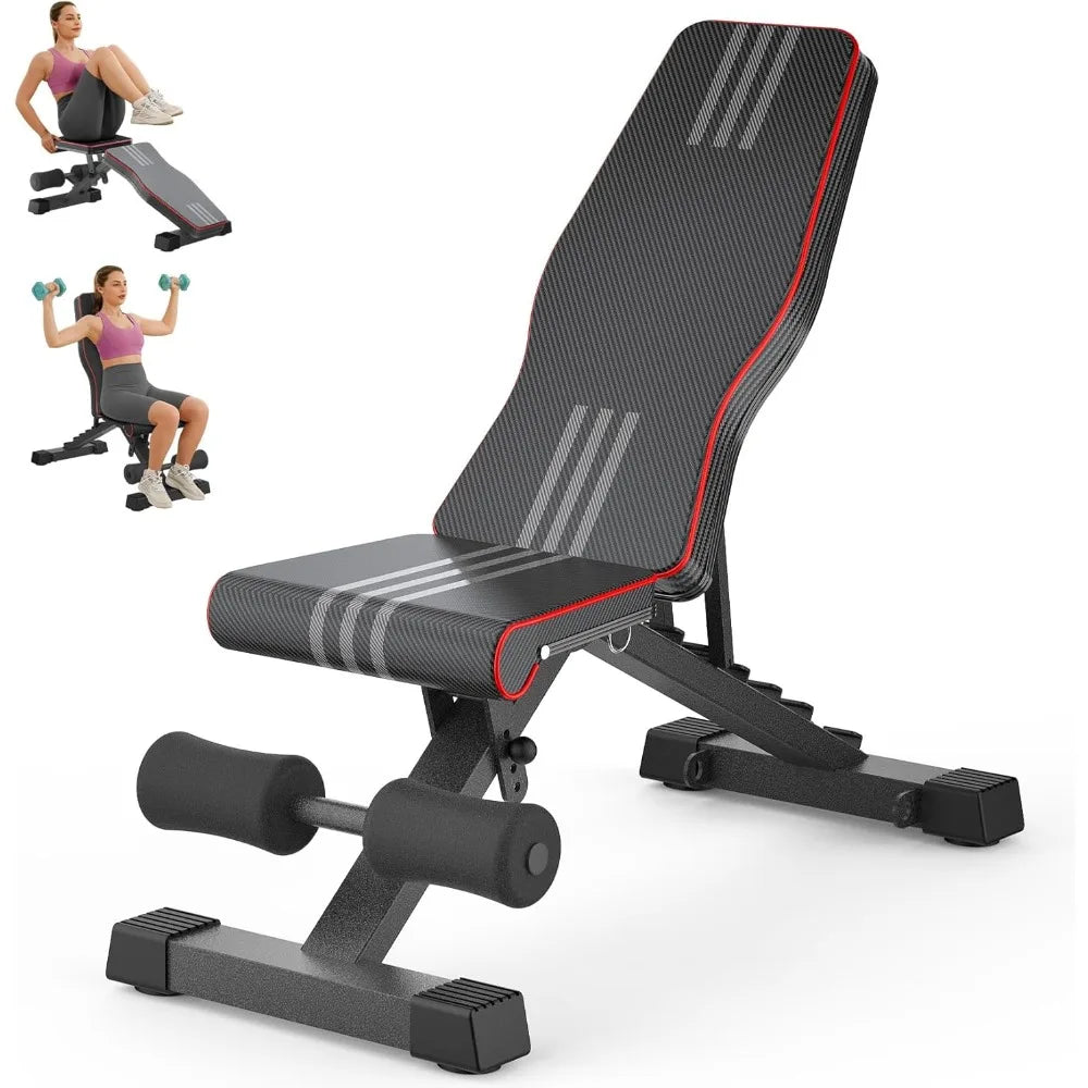 Multi-Function 6 in 1 Weight Bench Set - Leg Press, Preacher Curl Rack