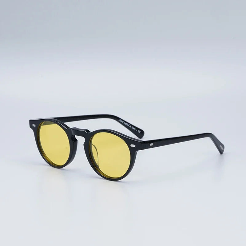 Oliver Gregory Peck Sunglasses Women Acetate Retro Round Polarized Vintage Driving Glasses Shades for Women Designer Sunglasses
