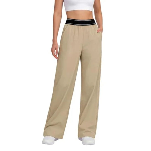 BMJL Womens Track Pants Loose Straight Leg Workout Pants Elastic Waist Lightweight Trousers Summer 2026