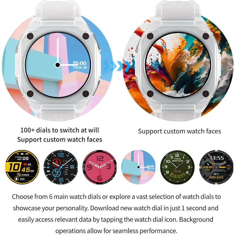 Smart Watches for Men Women Fitness Watch ,Fitness Tracker , Compass ,Heart Rate ,Sleep ,Monitor Step ,Suitable for Android & Iphone