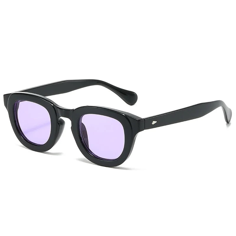 New Oval Sunglasses Women Rivets Brand Shades UV400 Vintage Round Men Fashion Luxury Gray Sun Glasses Leopard Oculus