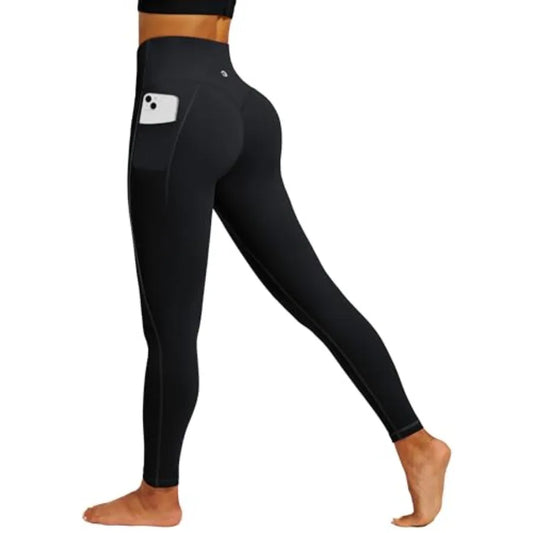 IUGA Womens Hidden Scrunch Butt Lifting Leggings Compression Gym Leggings with Pockets Booty Workout Yoga Pants Tummy Control
