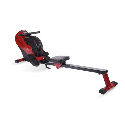 ATS Air Rower Machine with Smart Workout App Foldable Rowing Machine with Dynamic Air Resistance for Home Gym Fitness Up to 250