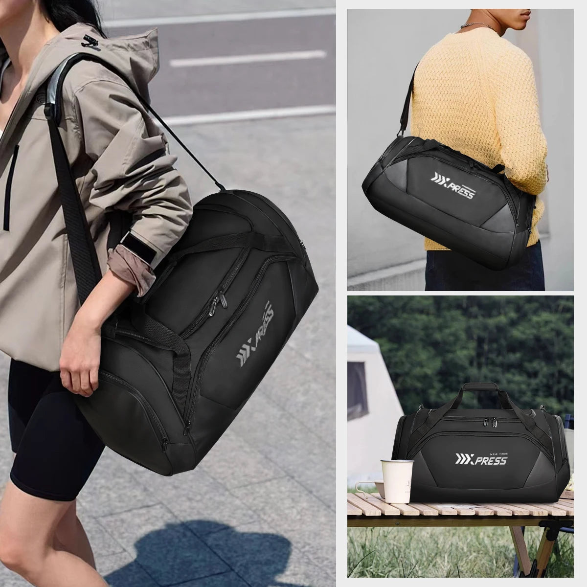 Travel Duffle Bag with Shoe Compartment 75L Large Capacity Overnight Bag for Gym Sport Travel Tote Bag for Men Women