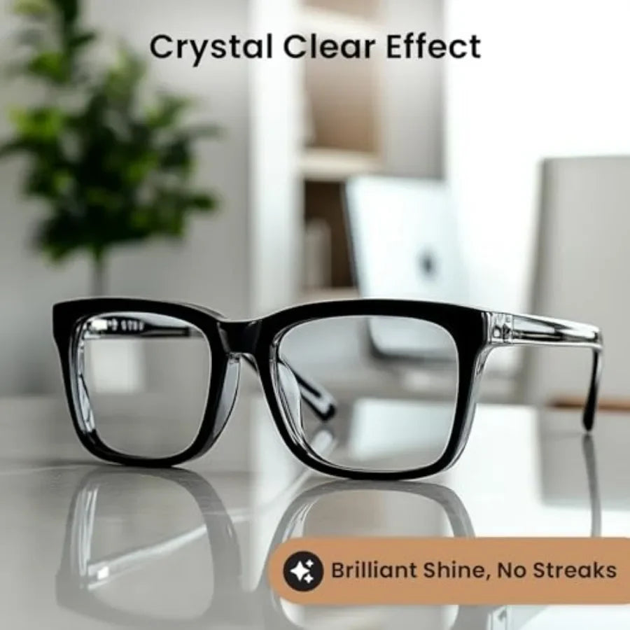 Glasses Cleaner Spray - Eyeglass Cleaner No Streaks x2 Eye Glass Cleaners Spray + x2 Lens Cleaner Microfiber Cleaning Cloth, Gl