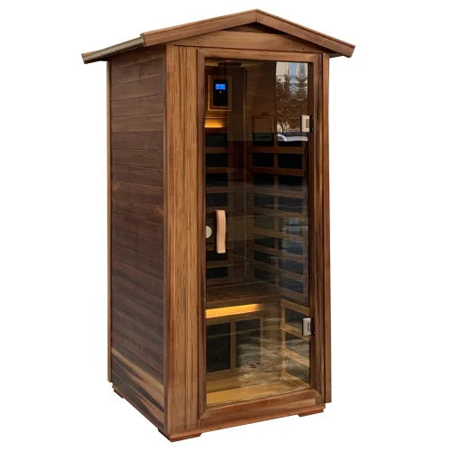 Red Cedar Single Outdoor Sauna Room For Indoor Use