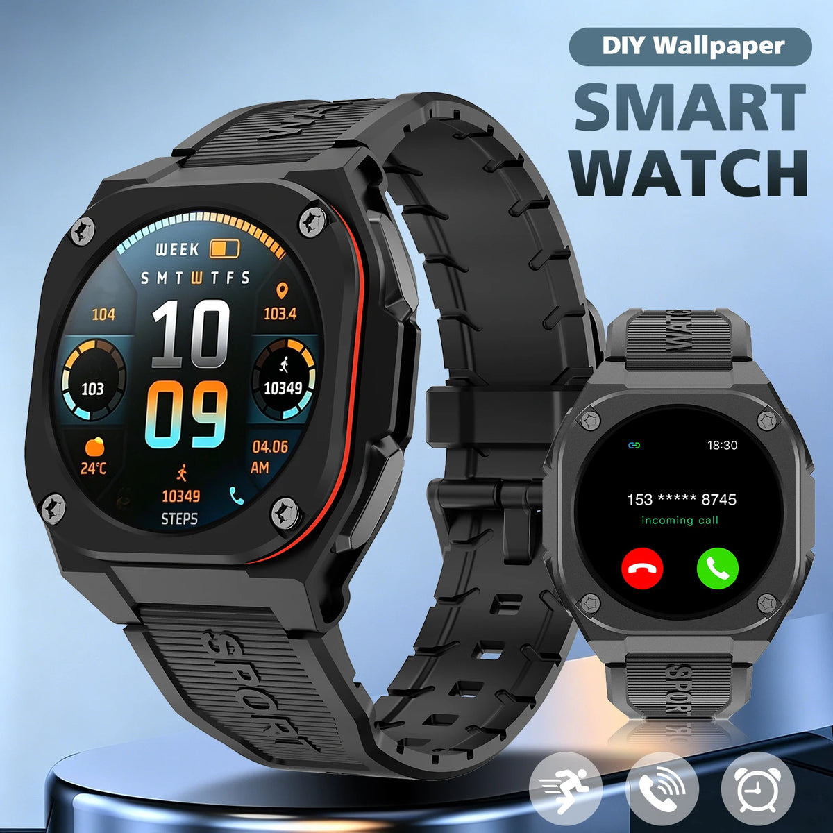 Smart Watches for Men Women Fitness Watch ,Fitness Tracker , Compass ,Heart Rate ,Sleep ,Monitor Step ,Suitable for Android & Iphone
