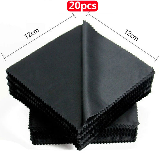 1/20/100/300 pcs/lot Black Microfiber Sunglasses Eyeglasses Cleaning Cloth 13*13cm Glasses Eyewear Clean Lens Cloth 2030