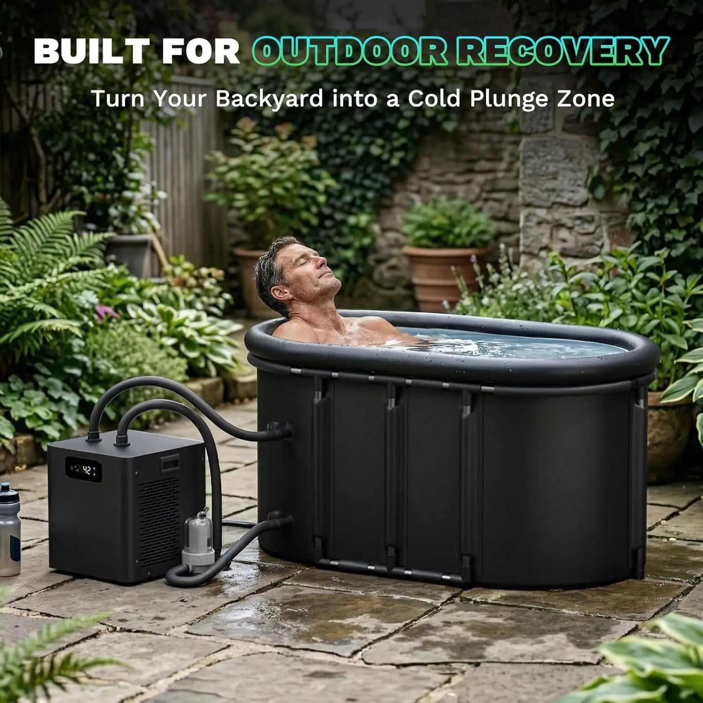 Ice Bath Water Chiller for Cold Plunge Tubs 1 3 HP Upgraded Water Chiller with Pump External Filter and Submersible Pump